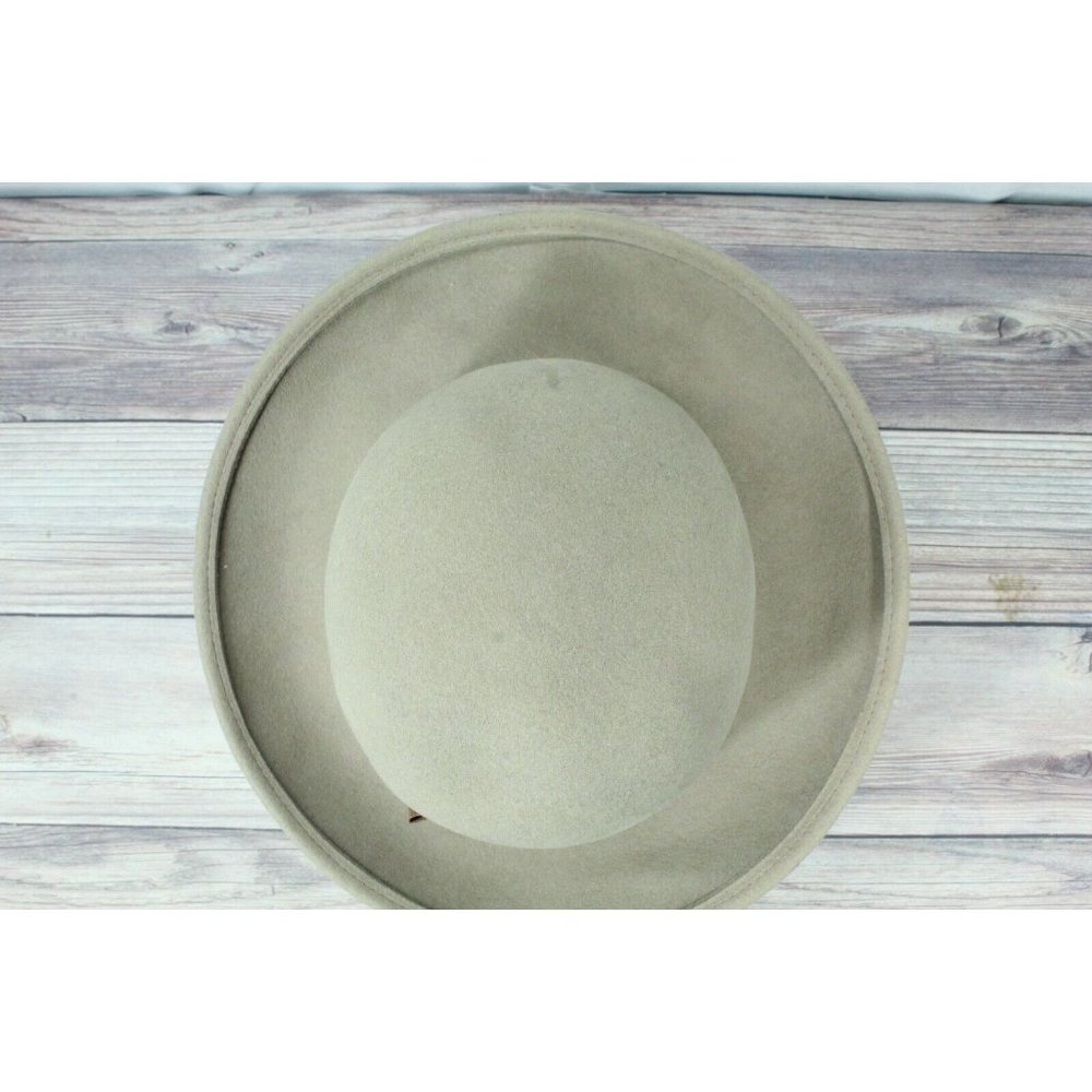 Seala Tan Brown Wool Felt Wide Brim Fedora Hat Italy Made - Picture 6 of 10